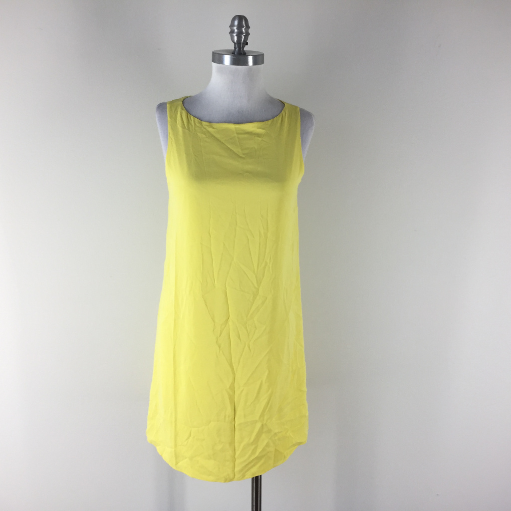 Anthropologie Alice + Olivia S Yellow Silk Dress